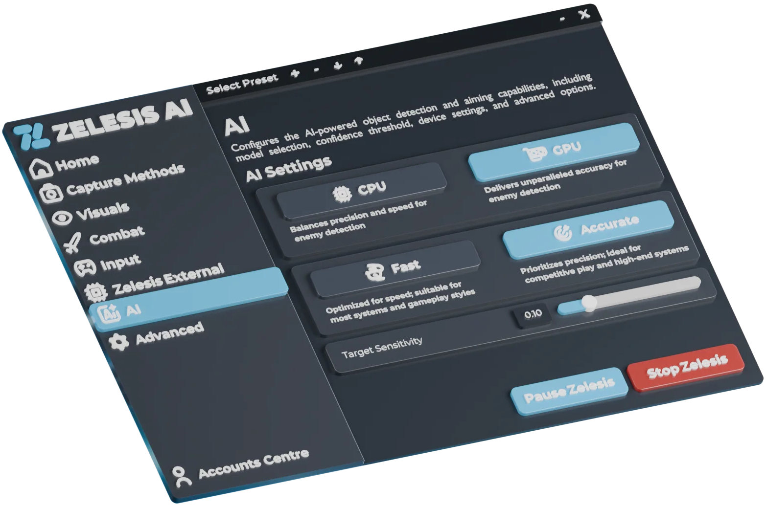 Zelesis AI Menu Interface